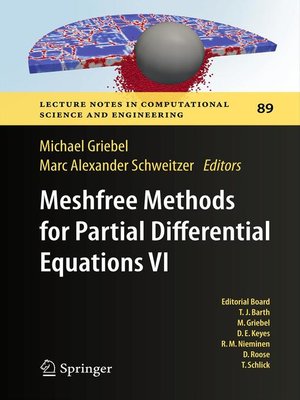 cover image of Meshfree Methods for Partial Differential Equations VI